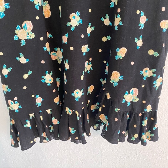 Free People Black Mini Dress with Sweetheart Neckline and Flutter Sleeves - Picture 5 of 9